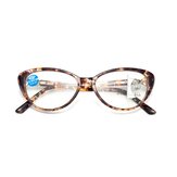 Szylkretowe brązowe okulary do czytania Daleki i prawie podwójny cel Fshion Anty-niebieskie światło Żywiczne okulary prezbiopijne Progresywny Multi Focus Inteligentne okulary prezbiopijne
