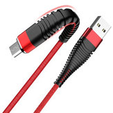 Bakeey 2A Micro USB Type-C Nylon Geflochtenes Schnellladedatenkabel für Oneplus 7 HUAWEI S10 S10+ VIVO OPPO