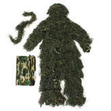 Камуфляжный костюм Ghillie из 3D-лесной камуфляжной ткани для охоты и кемпинга 5 штук