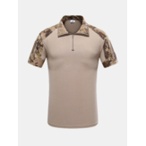 Al aire libre Bionic Multicolor Camouflage Tactics Camisetas Hombre Secado rápido Solapa Casual Deportes Tops