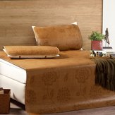 3個/ 1セット 自然な竹マットレス 夏の寝具 ラタン冷却ベッドカバー