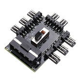 1 tot 8 8-kanaals 3-pins ventilatorhub PWM Molex-splitter PC-miningkabel 12V voeding Koeler Koelsnelheidsregelaar Adapter