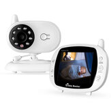 Monitor de bebé de 3,5 pulgadas 2,4 GHz cámara de video LCD digital con visión nocturna y monitorización de temperatura