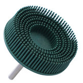 Дрель-про полировочный круг зернистостью 50 80 120 радиальной щетинкой диск 2 дюйма 3 дюйма, шлифовальная резина с эмери, абразивная щетка 1/4 дюйма 6.35 мм для аксессуаров Dremel