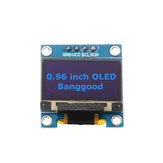 عرض شاشة OLED ذو لون أزرق بحجم 0.96 بوصة IIC I2C التواصل 128*64 قطعة وحدة LCD