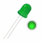 50 stuks 10 mm 2Pin DIY Groene Diffuse Ronde Doorvoertule 3V 20mA LED Diode Elektronische Component