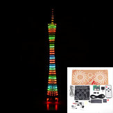 DIY Bluetooth 32-laags Colorful Canton Tower LED knipperend Cube Muziekspectrum Electronic Kit
