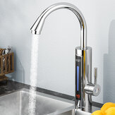 3300W Electric Hot Water Heater Faucet LED Ambient Light Temperature Display Instant Hot Water Heating Tap
