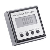 Drillpro Inclinomètre numérique miniature en acier inoxydable à 360 degrés Boîte de niveau électronique Base magnétique Outils de mesure