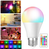 屋内家庭用リモコン付きAC85-265V調光可能3W 5W 7W 10W 15W E27 RGBW LEDグローブライト電球