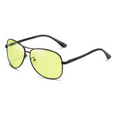 Gafas de sol anti-UV que cambian de color Gafas de visión nocturna de conducción polarizadas de metal retro