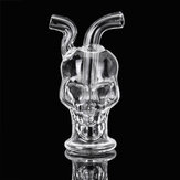 Mini pipe à eau en verre avec crâne. Pipe en verre à fumer avec crâne. Accessoires pour pipe à eau.