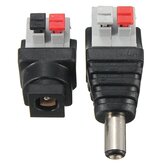 Conectores macho e fêmea LUSTREON DC 5.5 * 2.1mm Cabo adaptador de energia para fitas de LED 12V