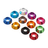 Suleve™ M5AN2 10Pcs Écrou hexagonal à tête cylindrique en alliage d'aluminium M5, rondelle en caoutchouc multicolore
