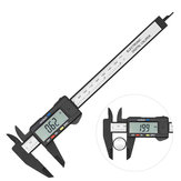 Calibrador Vernier Digital electrónico de 0-150mm, medidores de medición de carpintería de pantalla grande de fibra de carbono herramienta