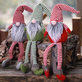 長い足のある手作りのノンウーブンハットのノームサンタクリスマスフィギュリン装飾おもちゃ