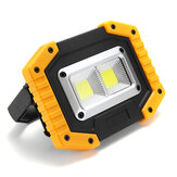 XANES® 30W 3000LM2 COB Çalışma Işığı USB Şarj Edilebilir Su Geçirmez LED Projektör Acil Avcılık Balıkçılık Lamba Gece Lambası