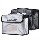Bolsa de segurança à prova de fogo e impermeável para bateria Lipo URUAV UR27 26X18X13cm com pasta de etiquetas