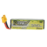 TATTU R-LINE V1.0 3.7V 550mAh 95C 1S Lipo Battery XT30U-F Plug for RC Dronel