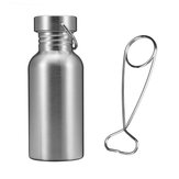 350/500/750ML Outdoor Stainless Steel Water Bottle Flask Wide Mouth Jar Leak-proof Outdoor Survival Cookware