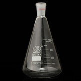 1000 مل، 24/40، كأس إرلنماير الزجاجي، مخروطي الشكل، زجاج كيميائي للمعامل