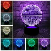 Lampe de table LED 3D Death Star, boule colorée, décoration d'atmosphère, lumières de nuit innovantes, jouets pour les cadeaux