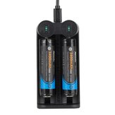 Alonefire® C2 3.7V 2 Slot Batterie Chargeur Chargeur intelligent universel pour rechargeable Batteries Li-ion 18650 26650 14500