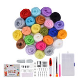 24 Farben DIY Wollfilz-Set, Nadeln und Werkzeug, handgefertigtes Nadelfilz-Matte, Startset für Stoffnäharbeiten für DIY-Filzkunstprojekt
