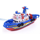 Электрическая игрушка-лодка с музыкой, звуком, светом и распылением воды, конструктор
