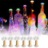 1PCS 6PCS Solar Powered Bottle Copper Cork Wire LED Fairy String Light Party Christmas Lamp