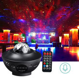 Lámpara proyector LED giratoria multicolor con música Bluetooth y control remoto de estrellas nocturno