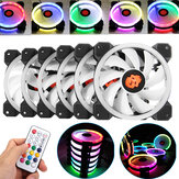 Coolmoon 6PCS 120mm Adjustable RGB LED Light Computer PC Case Cooling Fan with Remote