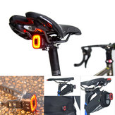 u arrière de vélo ENFITNIX 30LM COB LED avec capteur de freinage intelligent, temps de travail de 30 heures, lampe arrière d'avertissement USB pour vélo de route et VTT.