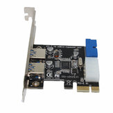 SSU V212 PCI-E to USB 3.0拡張カード、デスクトップコンピューター用の20ピンインターフェイス