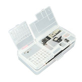 Transparente Kunststoff-Aufbewahrungsbox für kleine Komponenten von Schmuck, Werkzeug, Perlen, Pillen, Nagelkunst-Etui