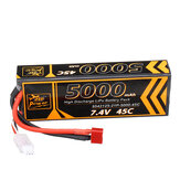 ZOP Power 7.4V 5000mAh 45C 2S Akumulator Lipo T Plug do samochodu wyścigowego 1/10 RC