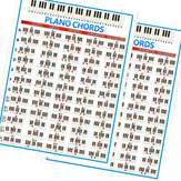 Debbie Chord-10 88 Tuşlu Piyano Akor Şeması Poster Piyano Parmak Pozisyonu Rehberi Hareketleri için Diyagram