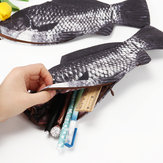 حافظة رزمة أقلام بسحاب على شكل سمكة كارب لتخزين الأقلام والمستلزمات المدرسية هدية طريفة
