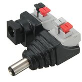 10PCS LUSTREON Conectores macho e fêmea para cabo de adaptador de energia DC 5.5 * 2.1mm para tiras de LED 12V