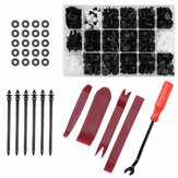 Kit de herramientas de clips de retenedores de molduras de remaches de parachoques del cuerpo del automóvil con 467 piezas
