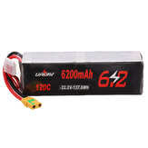 Bateria Lipo URUAV 22.2V 6200mAh 120C 6S com plug XT90 para drone RC