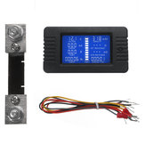 LCD kijelzős DC akkumulátorfeszültség jelző mérő 0-200V Volt Amp autókhoz, lakókocsikhoz, napelemes rendszerekhez