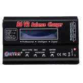 Carregador de Bateria de Balanceamento HTRC B6 V2 80W 6A DC Digital Preto para Bateria LiPo 1-6S