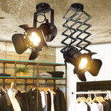 Retro Track Light Industrial LED Ceiling Light E27 Bulb Indoor LED Lamp Coffee Shop Clothing Store Bar Art Exhibition Studio