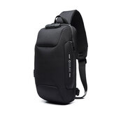 OZUKO Brusttasche mit USB-externer Ladung, Anti-Diebstahl, wasserdichte Schultertasche für Camping und Reisen