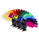 Tarjeta de filtro de gel de color universal de 20 en 1 para fotografía Speedlite Flash LED Video Light