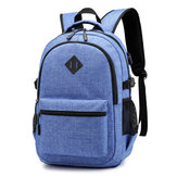 Рюкзак из Оксфордской ткани с USB-зарядкой, противоугонная защита, простой повседневный мужской рюкзак для ноутбука