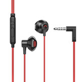 BlitzWolf® AIRAUX AA-HE1 Słuchawki douszne 3,5 mm L Bend Słuchawki douszne IPX5 Wodoodporne eleganckie dynamiczne słuchawki z mikrofonem