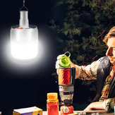Lâmpada de emergência LED recarregável com energia solar, com 5 modos para uso ao ar livre durante acampamentos