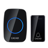 CACAZI FA10 Беспроводной музыкальный водонепроницаемый звонок с собственным питанием Без батареи Вызывной звонок с 1 кнопкой и 1 приемником